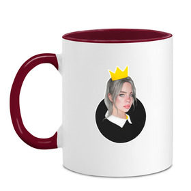 Кружка двухцветная с принтом Billie Eilish в городе Новоалтайск, керамика | объем — 330 мл, диаметр — 80 мм. Цветная ручка и кайма сверху, в некоторых цветах — вся внутренняя часть | ailish | billi | billie eilish | bury a friend | copycat | crown | dont smile at me | lovely | music | my boy | party favor | pop | били | билли айлиш | музыка | певица | поп | эйлиш