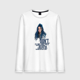 Мужской лонгслив хлопок с принтом Billie Eilish в городе Новоалтайск, 100% хлопок |  | ailish | billi | billie eilish | bury a friend | copycat | crown | dont smile at me | lovely | music | my boy | party favor | pop | били | билли айлиш | музыка | певица | поп | эйлиш