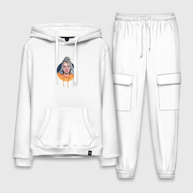 Мужской костюм хлопок с толстовкой с принтом Billie Eilish в городе Новоалтайск,  |  | Тематика изображения на принте: music | pop | айлиш | билли | музыка