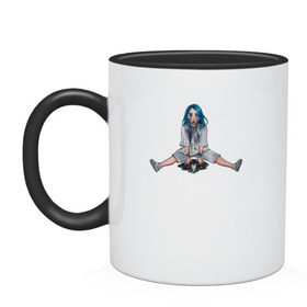Кружка двухцветная с принтом Billie Eilish в городе Новоалтайск, керамика | объем — 330 мл, диаметр — 80 мм. Цветная ручка и кайма сверху, в некоторых цветах — вся внутренняя часть | ailish | billi | billie eilish | bury a friend | copycat | crown | dont smile at me | lovely | music | my boy | party favor | pop | били | билли айлиш | музыка | певица | поп | эйлиш