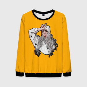 Мужской свитшот 3D с принтом Billie Eilish в городе Новоалтайск, 100% полиэстер с мягким внутренним слоем | круглый вырез горловины, мягкая резинка на манжетах и поясе, свободная посадка по фигуре | ailish | billi | billie eilish | bury a friend | copycat | crown | dont smile at me | lovely | music | my boy | party favor | pop | били | билли айлиш | музыка | певица | поп | эйлиш