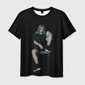 Мужская футболка 3D с принтом Billie Eilish в городе Новоалтайск, 100% полиэфир | прямой крой, круглый вырез горловины, длина до линии бедер | ailish | billi | billie eilish | bury a friend | copycat | crown | dont smile at me | lovely | music | my boy | party favor | pop | били | билли айлиш | музыка | певица | поп | эйлиш