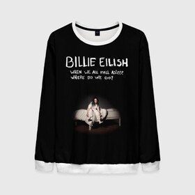 Мужской свитшот 3D с принтом Billie Eilish в городе Новоалтайск, 100% полиэстер с мягким внутренним слоем | круглый вырез горловины, мягкая резинка на манжетах и поясе, свободная посадка по фигуре | ailish | billi | billie eilish | bury a friend | copycat | crown | dont smile at me | lovely | music | my boy | party favor | pop | били | билли айлиш | музыка | певица | поп | эйлиш