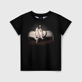 Детская футболка 3D с принтом Billie Eilish в городе Новоалтайск, 100% гипоаллергенный полиэфир | прямой крой, круглый вырез горловины, длина до линии бедер, чуть спущенное плечо, ткань немного тянется | ailish | billi | billie eilish | bury a friend | copycat | crown | dont smile at me | lovely | music | my boy | party favor | pop | били | билли айлиш | музыка | певица | поп | эйлиш