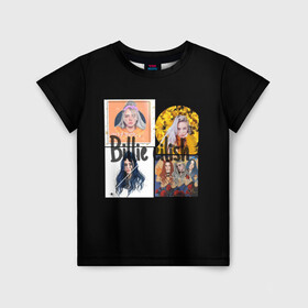 Детская футболка 3D с принтом Billie Eilish в городе Новоалтайск, 100% гипоаллергенный полиэфир | прямой крой, круглый вырез горловины, длина до линии бедер, чуть спущенное плечо, ткань немного тянется | Тематика изображения на принте: ailish | billi | billie eilish | bury a friend | copycat | crown | dont smile at me | lovely | music | my boy | party favor | pop | били | билли айлиш | музыка | певица | поп | эйлиш