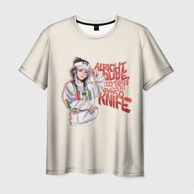 Мужская футболка 3D с принтом Billie Eilish в городе Новоалтайск, 100% полиэфир | прямой крой, круглый вырез горловины, длина до линии бедер | ailish | billi | billie eilish | bury a friend | copycat | crown | dont smile at me | lovely | music | my boy | party favor | pop | били | билли айлиш | музыка | певица | поп | эйлиш