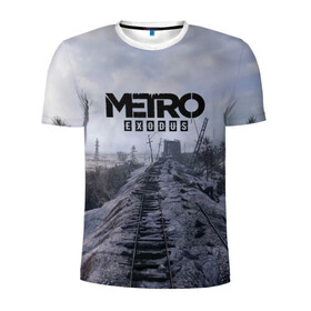 Мужская футболка 3D спортивная с принтом Metro Exodus в городе Новоалтайск, 100% полиэстер с улучшенными характеристиками | приталенный силуэт, круглая горловина, широкие плечи, сужается к линии бедра | 2035 | exodus | metro | metro exodus | metro: exodus | stalker | stalker 2 | survival horror | арт | артём | исход | метро | метро исход | метро:исход | припять | сталкер