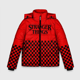Зимняя куртка для мальчиков 3D с принтом STRANGER THINGS в городе Новоалтайск, ткань верха — 100% полиэстер; подклад — 100% полиэстер, утеплитель — 100% полиэстер | длина ниже бедра, удлиненная спинка, воротник стойка и отстегивающийся капюшон. Есть боковые карманы с листочкой на кнопках, утяжки по низу изделия и внутренний карман на молнии. 

Предусмотрены светоотражающий принт на спинке, радужный светоотражающий элемент на пуллере молнии и на резинке для утяжки | 11 | checkerboard | eggo | eleven | netflix | stranger | things | бобби | браун | дела | крайне | милли | обратная | одинадцать | одиннадцать | очень | события | сторона | странные | стренджер | темная