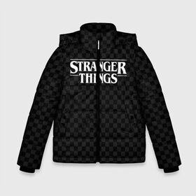 Зимняя куртка для мальчиков 3D с принтом STRANGER THINGS в городе Новоалтайск, ткань верха — 100% полиэстер; подклад — 100% полиэстер, утеплитель — 100% полиэстер | длина ниже бедра, удлиненная спинка, воротник стойка и отстегивающийся капюшон. Есть боковые карманы с листочкой на кнопках, утяжки по низу изделия и внутренний карман на молнии. 

Предусмотрены светоотражающий принт на спинке, радужный светоотражающий элемент на пуллере молнии и на резинке для утяжки | 11 | checkerboard | eggo | eleven | netflix | stranger | things | бобби | браун | дела | крайне | милли | обратная | одинадцать | одиннадцать | очень | события | сторона | странные | стренджер | темная