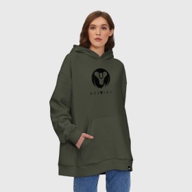 Худи SuperOversize хлопок с принтом DESTINY в городе Новоалтайск, 70% хлопок, 30% полиэстер, мягкий начес внутри | карман-кенгуру, эластичная резинка на манжетах и по нижней кромке, двухслойный капюшон
 | bungie | cayde 6 | cyd6 | destiny | destiny 2 | forsaken | gambit | hunter | titan | warlock | банги | варлок | габмит | дестини | дестини 2 | зур | кейд | кейд 6 | отвергнутые | охотник | титан | туз