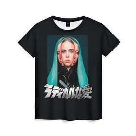 Женская футболка 3D с принтом Billie Eilish by Takashi Murakami в городе Новоалтайск, 100% полиэфир ( синтетическое хлопкоподобное полотно) | прямой крой, круглый вырез горловины, длина до линии бедер | bilie | billie | eilish | lovely | murakami | music | oceaneyes | pop | айлиш | алиш | били | билли | девушка | иероглифы | инди | музыка | мураками | океан | поп | эйлиш | элиш | япония