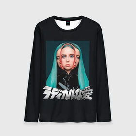Мужской лонгслив 3D с принтом Billie Eilish by Takashi Murakami в городе Новоалтайск, 100% полиэстер | длинные рукава, круглый вырез горловины, полуприлегающий силуэт | bilie | billie | eilish | lovely | murakami | music | oceaneyes | pop | айлиш | алиш | били | билли | девушка | иероглифы | инди | музыка | мураками | океан | поп | эйлиш | элиш | япония