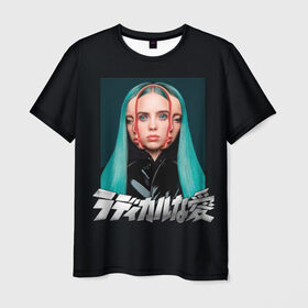 Мужская футболка 3D с принтом Billie Eilish by Takashi Murakami в городе Новоалтайск, 100% полиэфир | прямой крой, круглый вырез горловины, длина до линии бедер | Тематика изображения на принте: bilie | billie | eilish | lovely | murakami | music | oceaneyes | pop | айлиш | алиш | били | билли | девушка | иероглифы | инди | музыка | мураками | океан | поп | эйлиш | элиш | япония