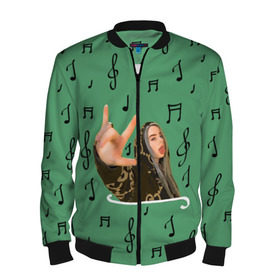 Мужской бомбер 3D с принтом Billie Eilish в городе Новоалтайск, 100% полиэстер | застегивается на молнию, по бокам два кармана без застежек, по низу бомбера и на воротнике - эластичная резинка | ailish | billi | billie eilish | bury a friend | copycat | crown | dont smile at me | lovely | music | my boy | party favor | pop | били | билли айлиш | музыка | певица | поп | эйлиш