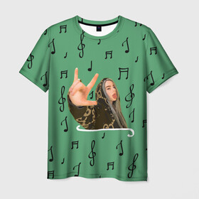 Мужская футболка 3D с принтом Billie Eilish в городе Новоалтайск, 100% полиэфир | прямой крой, круглый вырез горловины, длина до линии бедер | ailish | billi | billie eilish | bury a friend | copycat | crown | dont smile at me | lovely | music | my boy | party favor | pop | били | билли айлиш | музыка | певица | поп | эйлиш