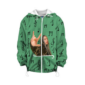 Детская куртка 3D с принтом Billie Eilish в городе Новоалтайск, 100% полиэстер | застежка — молния, подол и капюшон оформлены резинкой с фиксаторами, по бокам — два кармана без застежек, один потайной карман на груди, плотность верхнего слоя — 90 г/м2; плотность флисового подклада — 260 г/м2 | ailish | billi | billie eilish | bury a friend | copycat | crown | dont smile at me | lovely | music | my boy | party favor | pop | били | билли айлиш | музыка | певица | поп | эйлиш