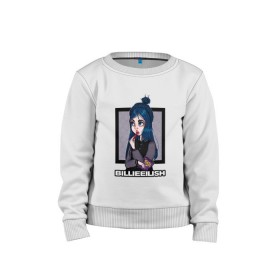 Детский свитшот хлопок с принтом Billie Eilish в городе Новоалтайск, 100% хлопок | круглый вырез горловины, эластичные манжеты, пояс и воротник | at | billie | don’t | eilish | electronic | eyes | me | music | ocean | pirate | smile | synthpop | usa | айлиш | билли | музыка | пайрэт | синти поп | сша | электронная | электропоп
