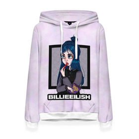 Женская толстовка 3D с принтом Billie Eilish в городе Новоалтайск, 100% полиэстер  | двухслойный капюшон со шнурком для регулировки, мягкие манжеты на рукавах и по низу толстовки, спереди карман-кенгуру с мягким внутренним слоем. | at | billie | don’t | eilish | electronic | eyes | me | music | ocean | pirate | smile | synthpop | usa | айлиш | билли | музыка | пайрэт | синти поп | сша | электронная | электропоп