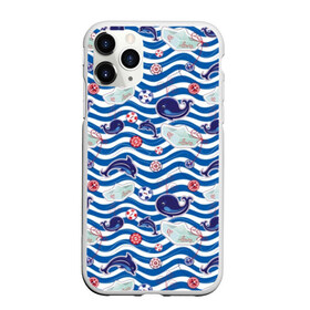 Чехол для iPhone 11 Pro Max матовый с принтом Киты и дельфины в городе Новоалтайск, Силикон |  | animals | background | boats | fashion | hearts | paper | sea | style | text | water | вода | волны | графика | дельфины | детский | иллюстрация | картинка | мода | море | морские | надпись | океан | орнамент | полоски | пуговицы | пунктир