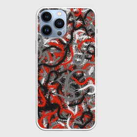 Чехол для iPhone 13 Pro Max с принтом Сколопендры в городе Новоалтайск,  |  | Тематика изображения на принте: камуфляж | красный | лапки | милитари | многоножка | насекомые | орнжевый | паттрен | серый | сороконожка | узор