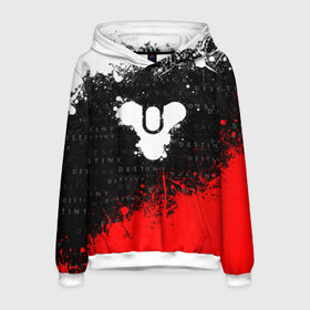 Мужская толстовка 3D с принтом DESTINY в городе Новоалтайск, 100% полиэстер | двухслойный капюшон со шнурком для регулировки, мягкие манжеты на рукавах и по низу толстовки, спереди карман-кенгуру с мягким внутренним слоем. | принт создан в стиле видеоигры destiny.