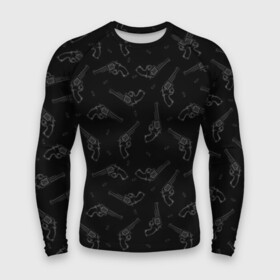 Мужской рашгард 3D с принтом Револьверы в городе Новоалтайск,  |  | background | black | cart | cowboy | criminal | drawing | fashion | firearms | graphics | illustration | picture | revolvers | style | thug | weapons | бандит | графика | иллюстрация | картинка | ковбой | мода | огнестрельное | оружие | патроны | пистолет