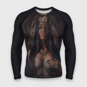 Мужской рашгард 3D с принтом Dope queen в городе Новоалтайск,  |  | dope queen | волосы | губы | девушка | длинные | королева | корона | красивая | наколки | тату | татуировки | татухи