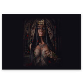 Поздравительная открытка с принтом Dope queen в городе Новоалтайск, 100% бумага | плотность бумаги 280 г/м2, матовая, на обратной стороне линовка и место для марки
 | dope queen | волосы | губы | девушка | длинные | королева | корона | красивая | наколки | тату | татуировки | татухи