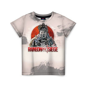 Детская футболка 3D с принтом Rainbow Six: Siege в городе Новоалтайск, 100% гипоаллергенный полиэфир | прямой крой, круглый вырез горловины, длина до линии бедер, чуть спущенное плечо, ткань немного тянется | pvp | воин | герой | дым | огонь | оружия | пламя | призрак | снайпер | сражения | тактический | туман | шутер