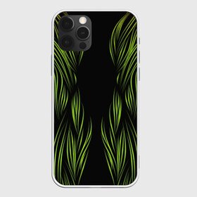 Чехол для iPhone 12 Pro Max с принтом Лаймовые полосы в городе Новоалтайск, Силикон |  | abstract | dark | lines | абстракция | линии | полосы | тёмный | черный