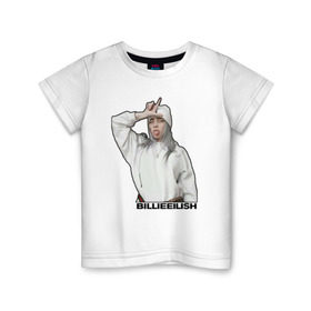 Детская футболка хлопок с принтом Billie Eilish в городе Новоалтайск, 100% хлопок | круглый вырез горловины, полуприлегающий силуэт, длина до линии бедер | Тематика изображения на принте: ailish | billi | billie eilish | bury a friend | copycat | crown | dont smile at me | lovely | music | my boy | party favor | pop | били | билли айлиш | музыка | певица | поп | эйлиш