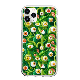 Чехол для iPhone 11 Pro матовый с принтом Щупальца с глазами в городе Новоалтайск, Силикон |  | Тематика изображения на принте: aliens | background | cartoons | children | eyes | fashion | funny | i | monsters | pattern | red | scary | style | весёлые | глаза | графика | детский | иллюстрация | инопланетяне | картинка | красные | мода | мультяшные | орнамент | персонажи