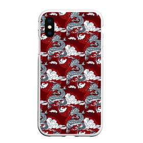 Чехол для iPhone XS Max матовый с принтом Драконы в городе Новоалтайск, Силикон | Область печати: задняя сторона чехла, без боковых панелей | Тематика изображения на принте: animals | asia | background | china | dragons | drawing | fashion | fire | illustration | orna | pattern | picture | predators | red | style | symbol | азия | графика | грива | драконы | животные | иллюстрация | картинка | китай | красный | мода | огонь |