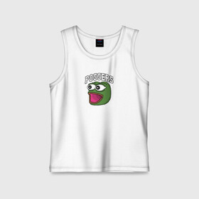 Детская майка хлопок с принтом Pepe в городе Новоалтайск,  |  | bad | dab | frog | good | kek | make pepe great again | pepe | sad | sad frog | vote for pepe | кек | лягушка | мем | мемы | пепе | со смыслом | фрог