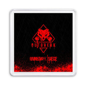 Магнит 55*55 с принтом RAINBOW SIX SIEGE OUTBREAK в городе Новоалтайск, Пластик | Размер: 65*65 мм; Размер печати: 55*55 мм | game | outbreak | rainbow six | rainbow six siege | игра