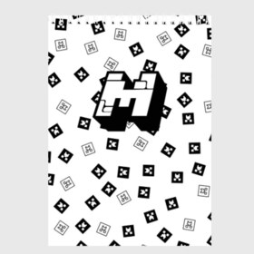 Скетчбук с принтом MINECRAFT в городе Новоалтайск, 100% бумага
 | 48 листов, плотность листов — 100 г/м2, плотность картонной обложки — 250 г/м2. Листы скреплены сверху удобной пружинной спиралью | Тематика изображения на принте: minecraft | minecraft 2 | minecraft edition | minecraft pe | игра minecraft. | игра майнкрафт | майнкрафт | майнкрафт 2 | скины minecraft