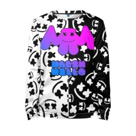 Детский лонгслив 3D с принтом Marshmello в городе Новоалтайск, 100% полиэстер | длинные рукава, круглый вырез горловины, полуприлегающий силуэт
 | dj | fortnite | marshmello | music | дж | зефир | маршмелоу | музыка | форнайт | фортнайт