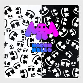 Магнитный плакат 3Х3 с принтом Marshmello в городе Новоалтайск, Полимерный материал с магнитным слоем | 9 деталей размером 9*9 см | dj | fortnite | marshmello | music | дж | зефир | маршмелоу | музыка | форнайт | фортнайт