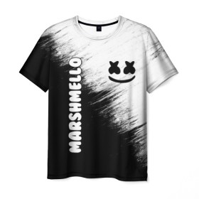Мужская футболка 3D с принтом Marshmello 3 в городе Новоалтайск, 100% полиэфир | прямой крой, круглый вырез горловины, длина до линии бедер | dj | fortnite | marshmello | music | дж | зефир | маршмелоу | музыка | форнайт | фортнайт