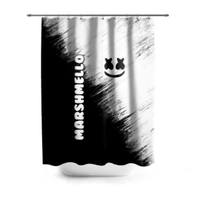 Штора 3D для ванной с принтом Marshmello 3 в городе Новоалтайск, 100% полиэстер | плотность материала — 100 г/м2. Стандартный размер — 146 см х 180 см. По верхнему краю — пластиковые люверсы для креплений. В комплекте 10 пластиковых колец | dj | fortnite | marshmello | music | дж | зефир | маршмелоу | музыка | форнайт | фортнайт