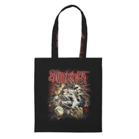 Шоппер 3D с принтом Slipknot в городе Новоалтайск, 100% полиэстер | Плотность: 200 г/м2; Размер: 34×35 см; Высота лямок: 30 см | альтернативный | американская | глэм | готик | гранж | группа | метал | модные | музыка | пост | рок | хард