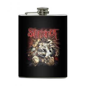 Фляга с принтом Slipknot в городе Новоалтайск, металлический корпус | емкость 0,22 л, размер 125 х 94 мм. Виниловая наклейка запечатывается полностью | Тематика изображения на принте: альтернативный | американская | глэм | готик | гранж | группа | метал | модные | музыка | пост | рок | хард