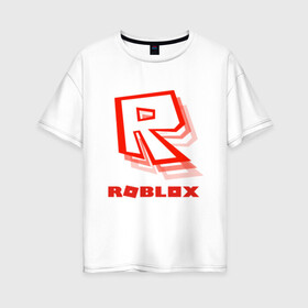 Женская футболка хлопок Oversize с принтом Roblox в городе Новоалтайск, 100% хлопок | свободный крой, круглый ворот, спущенный рукав, длина до линии бедер
 | play | roblox | детская | для детей | игра | онлайн | ребенку | роблокс | роболкс | симулятор