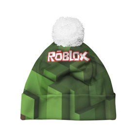 Шапка 3D c помпоном с принтом Roblox в городе Новоалтайск, 100% полиэстер | универсальный размер, печать по всей поверхности изделия | play | roblox | детская | для детей | игра | онлайн | ребенку | роблокс | роболкс | симулятор