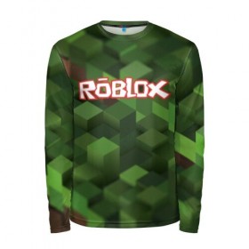 Мужской лонгслив 3D с принтом Roblox в городе Новоалтайск, 100% полиэстер | длинные рукава, круглый вырез горловины, полуприлегающий силуэт | play | roblox | детская | для детей | игра | онлайн | ребенку | роблокс | роболкс | симулятор
