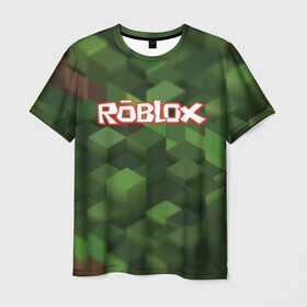 Мужская футболка 3D с принтом Roblox в городе Новоалтайск, 100% полиэфир | прямой крой, круглый вырез горловины, длина до линии бедер | play | roblox | детская | для детей | игра | онлайн | ребенку | роблокс | роболкс | симулятор