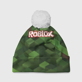 Шапка 3D c помпоном с принтом Roblox в городе Новоалтайск, 100% полиэстер | универсальный размер, печать по всей поверхности изделия | play | roblox | детская | для детей | игра | онлайн | ребенку | роблокс | роболкс | симулятор