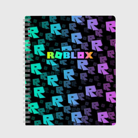 Тетрадь с принтом Roblox в городе Новоалтайск, 100% бумага | 48 листов, плотность листов — 60 г/м2, плотность картонной обложки — 250 г/м2. Листы скреплены сбоку удобной пружинной спиралью. Уголки страниц и обложки скругленные. Цвет линий — светло-серый
 | Тематика изображения на принте: roblox   массовая многопользовательская онлайн игра