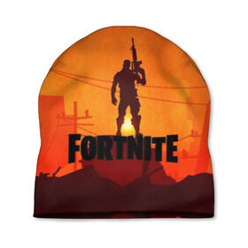 Шапка 3D с принтом Fortnite Sunset в городе Новоалтайск, 100% полиэстер | универсальный размер, печать по всей поверхности изделия | 1 | battle | cs go | fortnite | game | gamer | howl | llama | new | битва | воин | вой | война | дракон | закат | игра | королевская | лама | лого | надпись | новинка | оружие | предводитель | роял | симулятор | строительство | фо