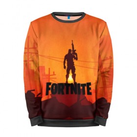 Мужской свитшот 3D с принтом Fortnite Sunset в городе Новоалтайск, 100% полиэстер с мягким внутренним слоем | круглый вырез горловины, мягкая резинка на манжетах и поясе, свободная посадка по фигуре | Тематика изображения на принте: 1 | battle | cs go | fortnite | game | gamer | howl | llama | new | битва | воин | вой | война | дракон | закат | игра | королевская | лама | лого | надпись | новинка | оружие | предводитель | роял | симулятор | строительство | фо